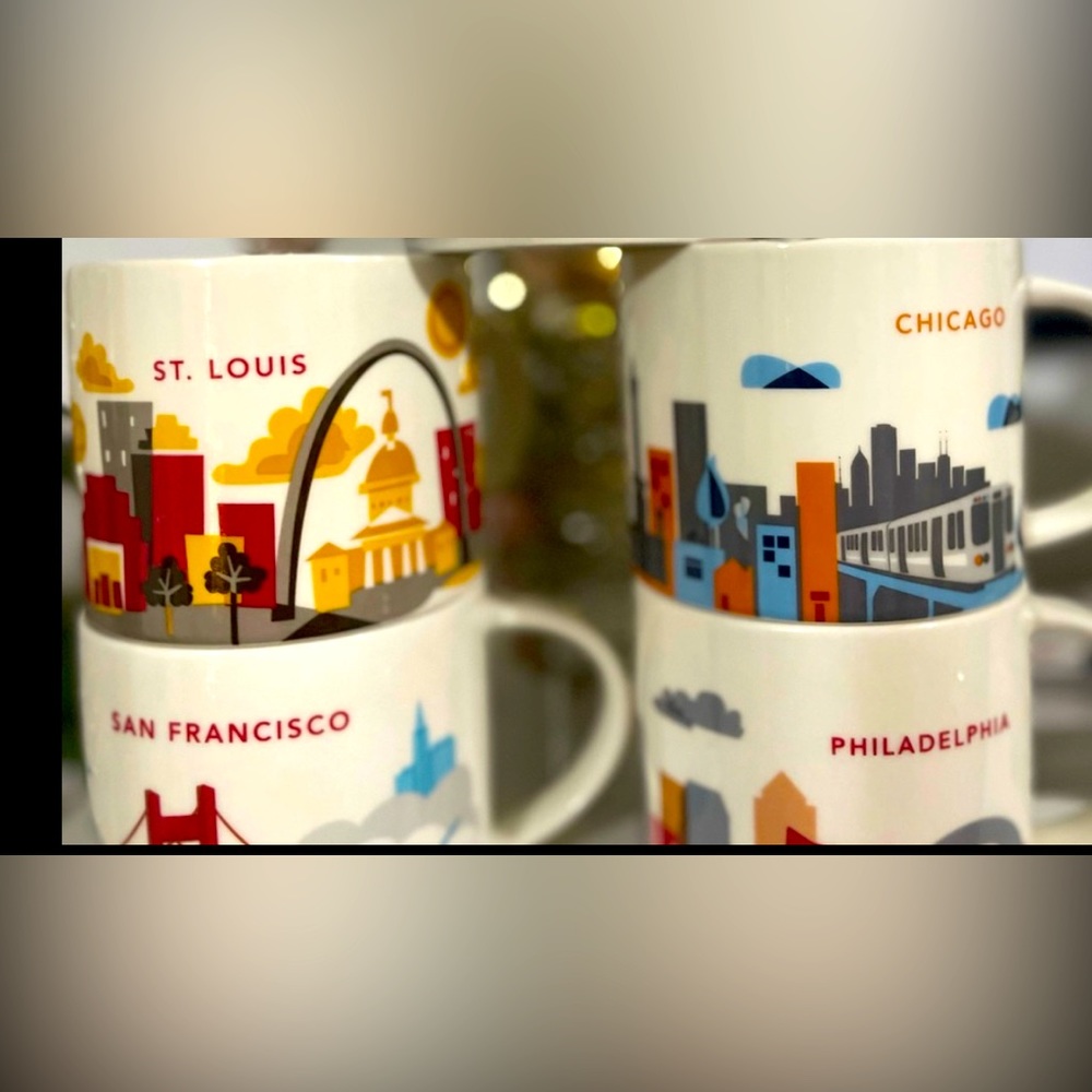 Starbucks Limited Collection 4 Mug Bundle | “YOU ARE HERE” COLLECTORS MUG